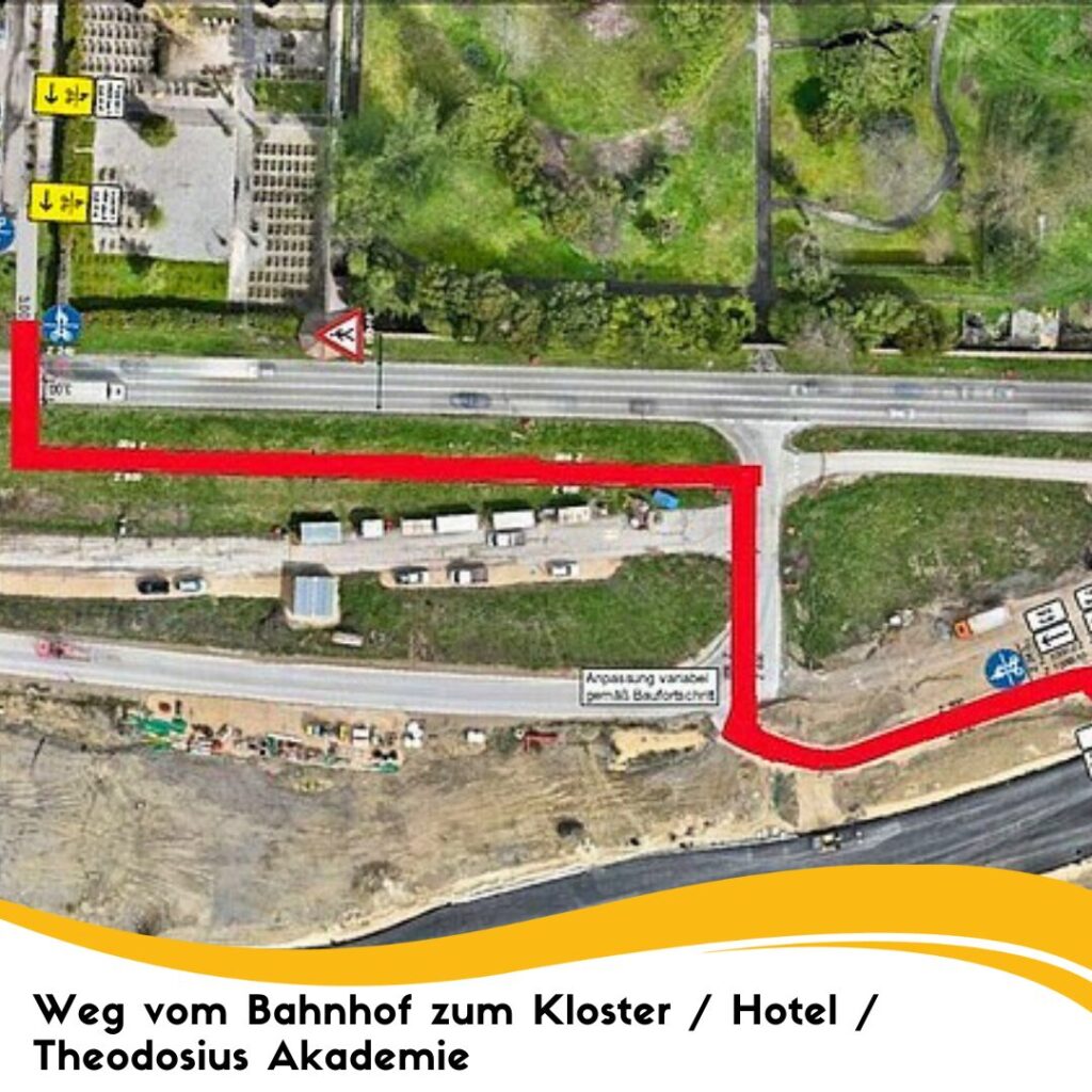 Wegbeschreibung, Bahnhof, Kloster